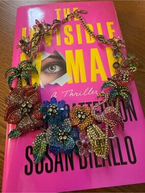 Zara Flora and Fauna Multicolor Pave Crystal Bib Necklace * see description